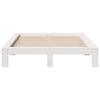 Vidaxl Bed Frame Without Mattress, White, 135X190 Cm, Solid Pine Wood