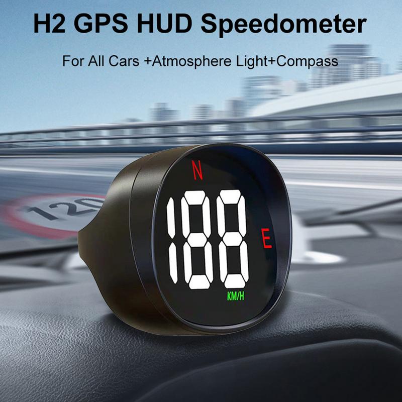 GPS Digital Speed Meter Head Up Display Vehicle Speed Compass USB Plug & Play Overspeed Alarm Meter Speed Gauge For All Vehicle