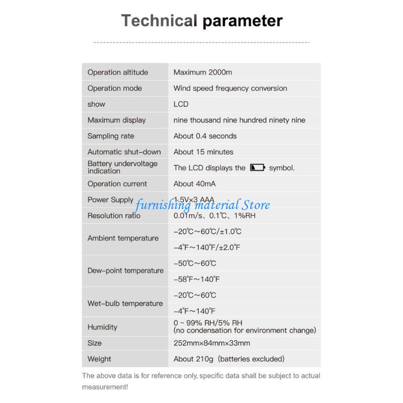 

Y5GD Tester Digital Anemometer SensorLCD Backlights Temperature Tester China Mainland