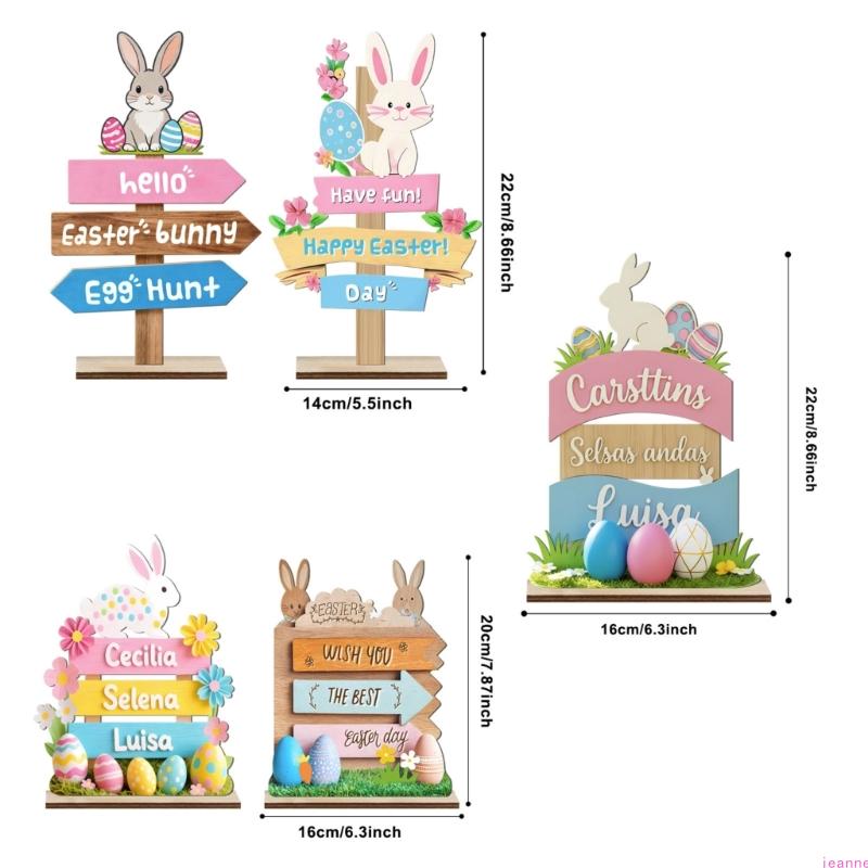 Easters Decorations for Home Decors Easters Bunnies Wood Table Centerpieces Signs Easters Freestanding Tabletop Ornament