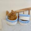 Blue Sundries Storage Baskets Cotton Rope Cosmetics Storage Bins Trendy Snacks Basket  Living Room