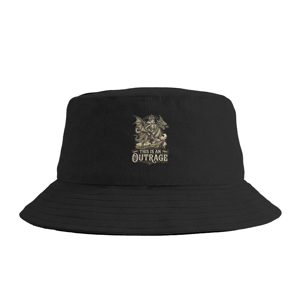 This Is An Outrage Funny Princess Cat Donut Gold Bucket Hat Spring Trendy Fisherman Hats For Unisex Breathable Fishing Caps