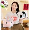 Creative Reversible Panda Plush Toy Soft Adorable Unicorn Pillow For Girls Birthday Gift