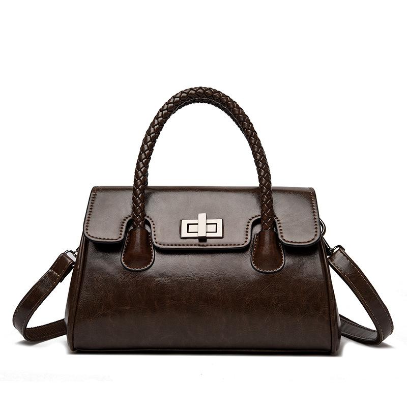 

Большая вместительная женская сумка на одно плечо в стиле ретро, плетеная веревочная сумка через плечо хаки