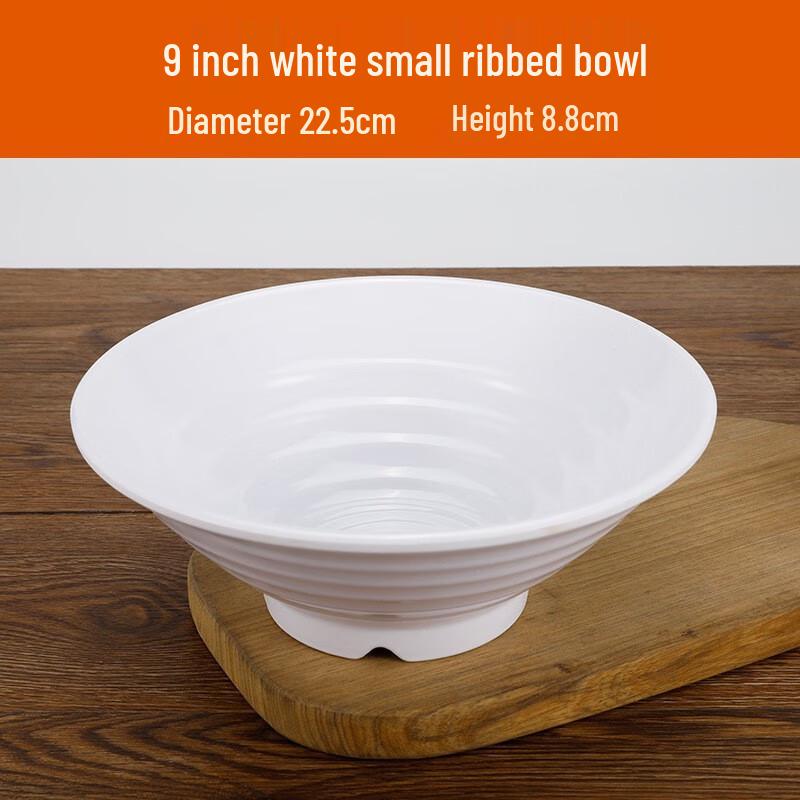 White Thick Melamine Noodle Soup Bowl