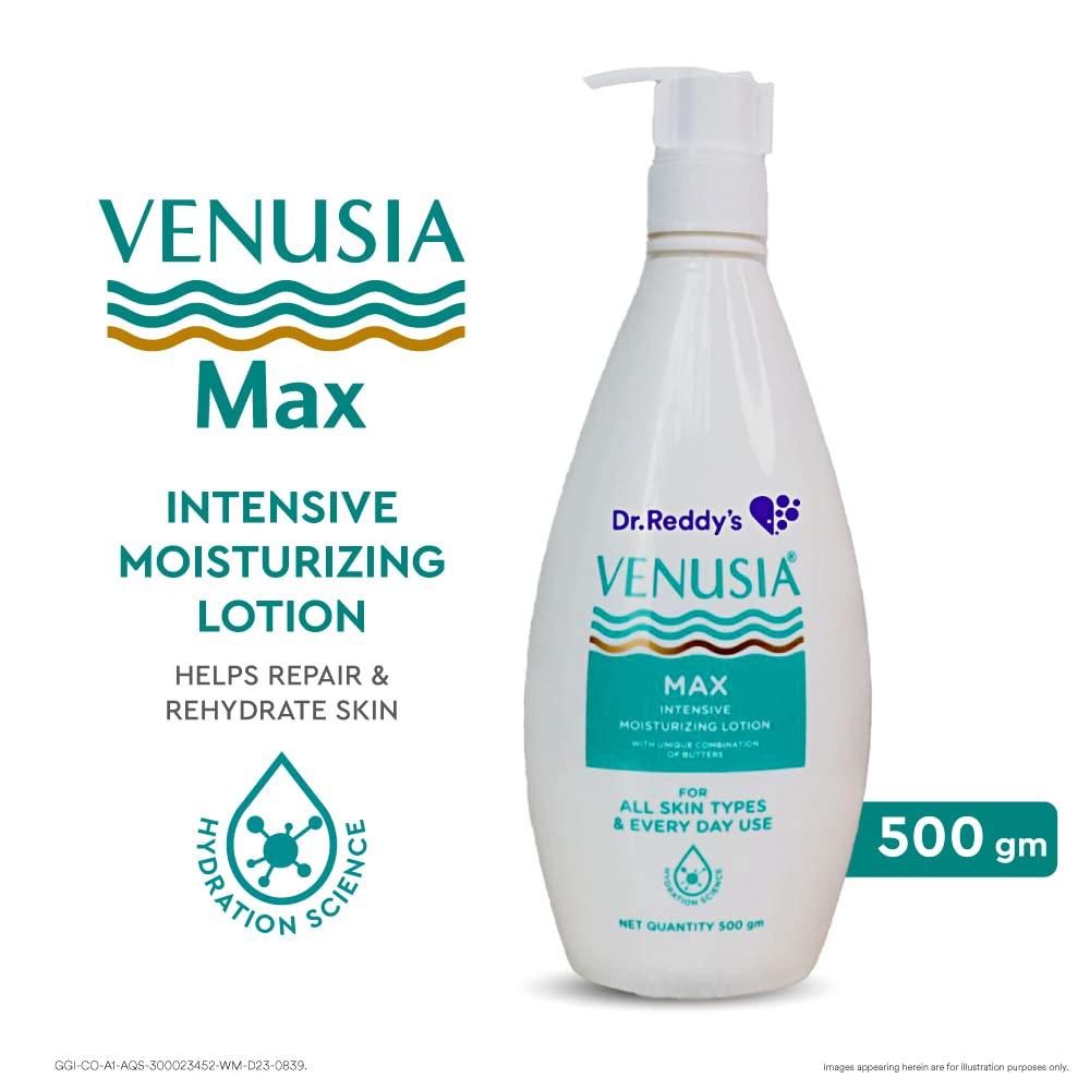 Dr. Reddy’s Venusia Max Intensive Moisturizing Lotion 500g Paraben Free Hydrating Body Cream