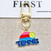 Mini Keychain Tennis Party Favors Tennis Ball Key Ring Tennis Bag Pendant Sports Keychain For Boys Girls School Carnival Reward