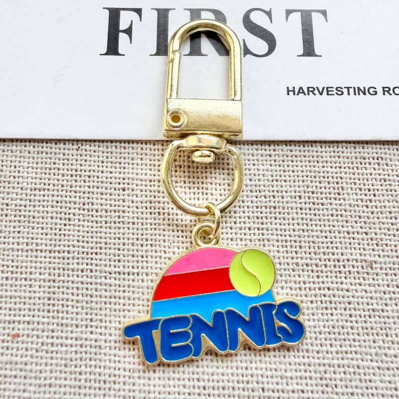 Mini Keychain Tennis Party Favors Tennis Ball Key Ring Tennis Bag Pendant Sports Keychain For Boys Girls School Carnival Reward