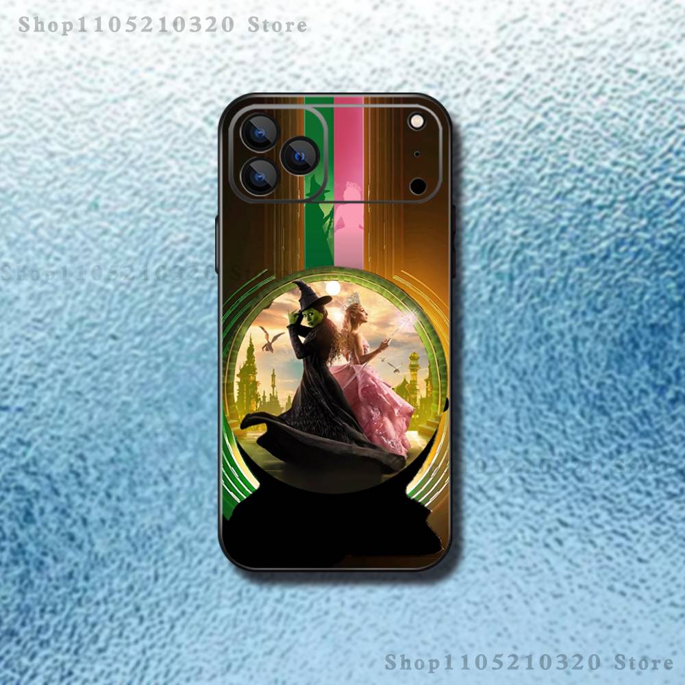 

W-Wicked Musical Green Pink Phone Case For iPhone 17,16,15,14,13,12,11 ,Pro Max,XS,X,XR,SE,Mini,8,7,Soft Silicone Black Cover iPhone17