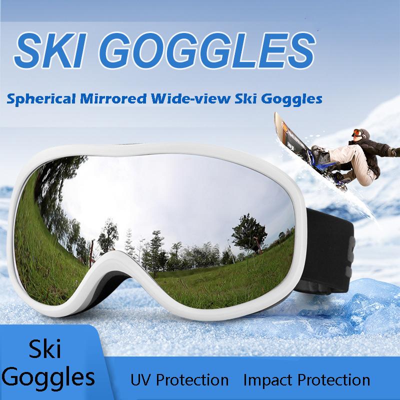 Spherical Anti-fog Ski Goggles With Dual Lens Design, Suitable for Both Men and Women, Providing Windproof and UV Protection