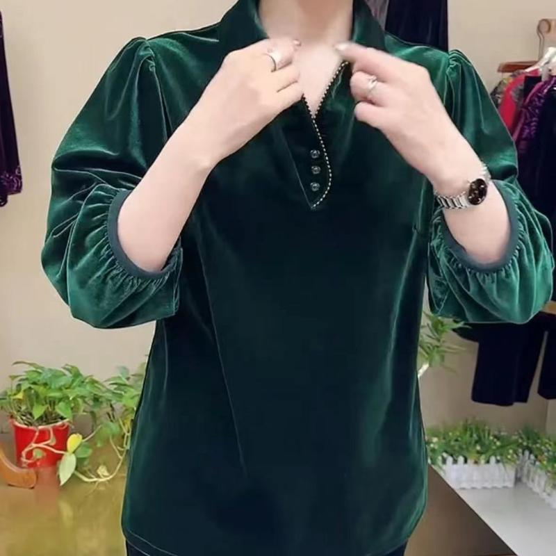 Módní matky středního a staršího věku nosí nový volný módní top pro ženy