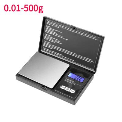 Mini balanças de joias de alta precisão, balança eletrônica de aço inoxidável, peso, grama, lcd, luz de fundo azul, portátil, balança de bolso, ouro, equilíbrio alimentar