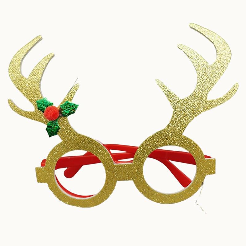 Weihnachts-Cartoon-Brillen - Geschenke für Erwachsene & Kinder, mit Weihnachtsmann, Schneemann und Geweih
