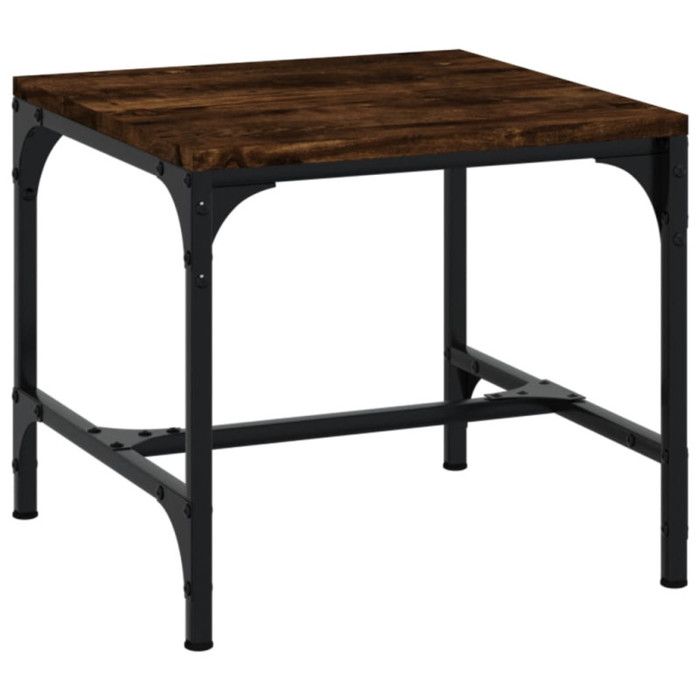 819406 vidaXL Table d'appoint Chêne fumé 40x40x35 cm Bois d'ingénierie