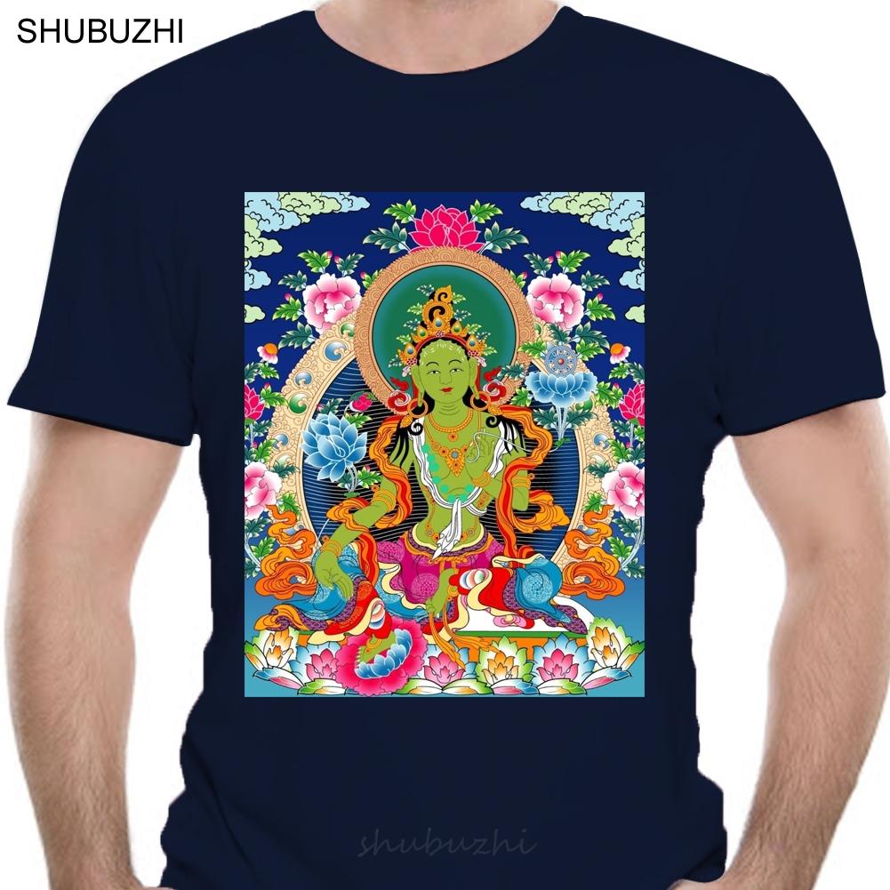 

Green Tara Shirt R1 Tshirt Buddha Yoga Meditation Zen Buddhist Occult Witchcraft male brand teeshirt men summer cotton t shirt S