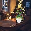 Resin Gnome Christmas Tree With 46 Multicolor Lights Battery Operated Indoor/Outdoor Holiday Decor for Home Kitchen Ornaments