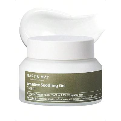 Mary&May Sensitive Soothing Gel Cream 70g/Instant Cooling And Redness Relief, Pore-Tightening Face Cream With Tea Tree And Houttuynia Cordata