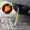 Hot Sale Car Belt Ground Wire Earth Strap Anti Static Safe Driving Tool Auto Warning Exhaust Pipe Metal Reflective Strips