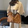 Retro commuter large capacity tote women's bag 2025 new fashion shoulder messenger bag casual light backpack