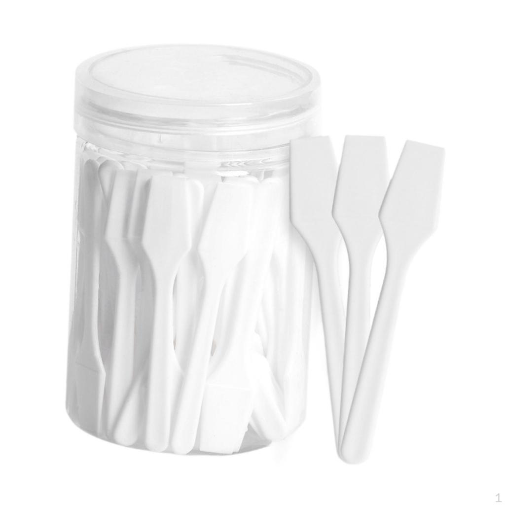 100 Pieces Makeup Spatulas Foundation Mixing Tool Cosmetic Spade Reusable Easy Clean