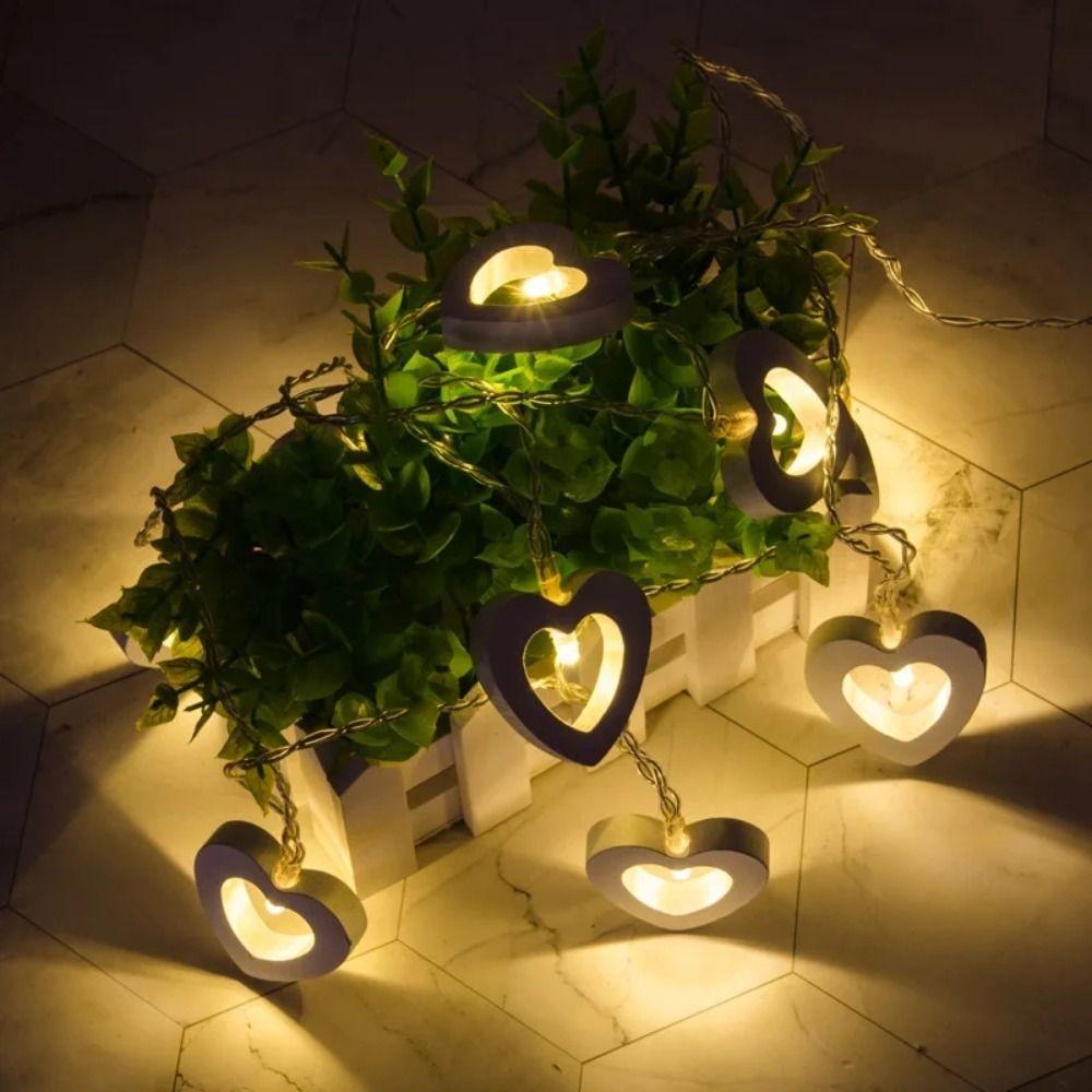 Hanging Fairy Lights Wooden Night Light Party Decoration Atmosphere Lamp  Bedroom