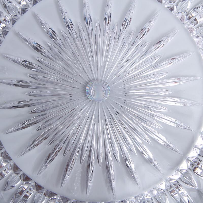 Durable PC Acrylic Striped Round Serving Plate