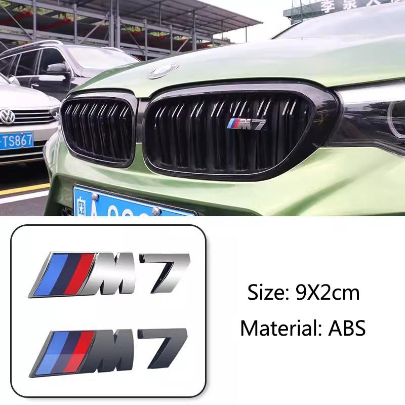 AAAQR1 ABS Car Emblem Sticker Front Grille Badge M Styling Decoration 3D Decal For BMW M Power 1 3 5 7 Series  M M1 M2 M3 M4 M5 M6 M7