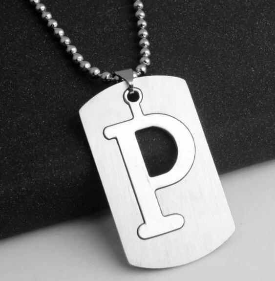 NOVÝ Creative DIY Dvoupatrový náhrdelník z nerezové oceli AZ Letters Double Deck Necklace Party Gift Šperky