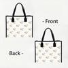 Elegant Dove Print Tote Bag Portable Casual Daily Handbag for Women Shopping Travel Use