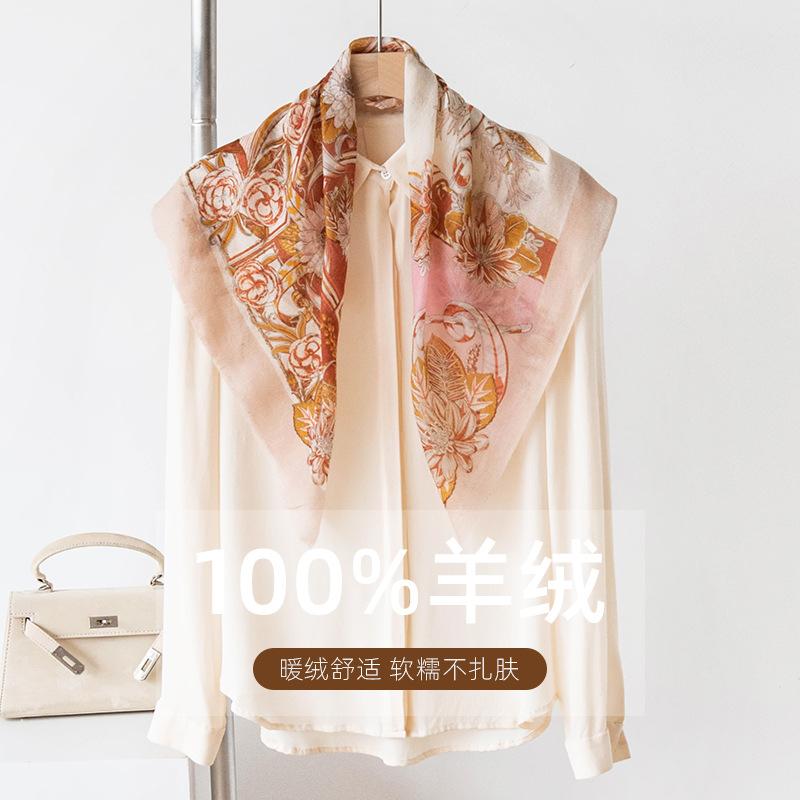 2026 Spring and Autumn New 100% Cashmere Scarf Thin Soft and Comfortable Air Conditioning Shawl 70 Silk Scarf Neck Small Square Scarf 70*70+1*2cm