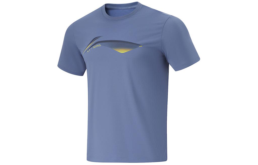 Li Ning Fitness Series T Shirt Men s Dusty Blue ATSU479-6 4XL