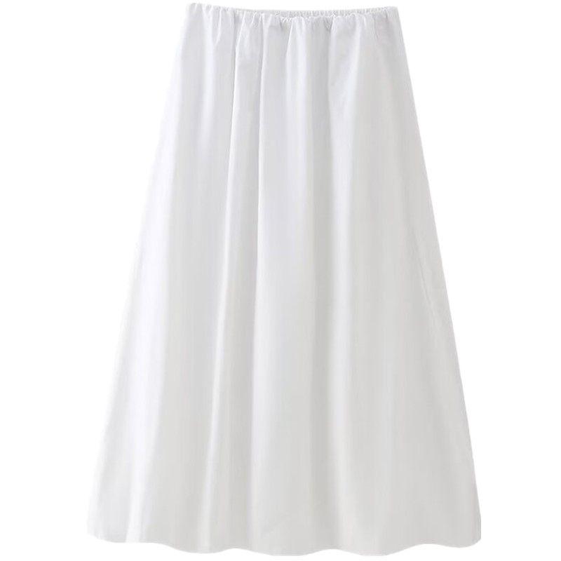 

Fashion Style 2024 Spring New Arrival Women s Clothing Temperament High Waist Loose Midi Skirt Mid Length Long Length Skirt 1255402 White L