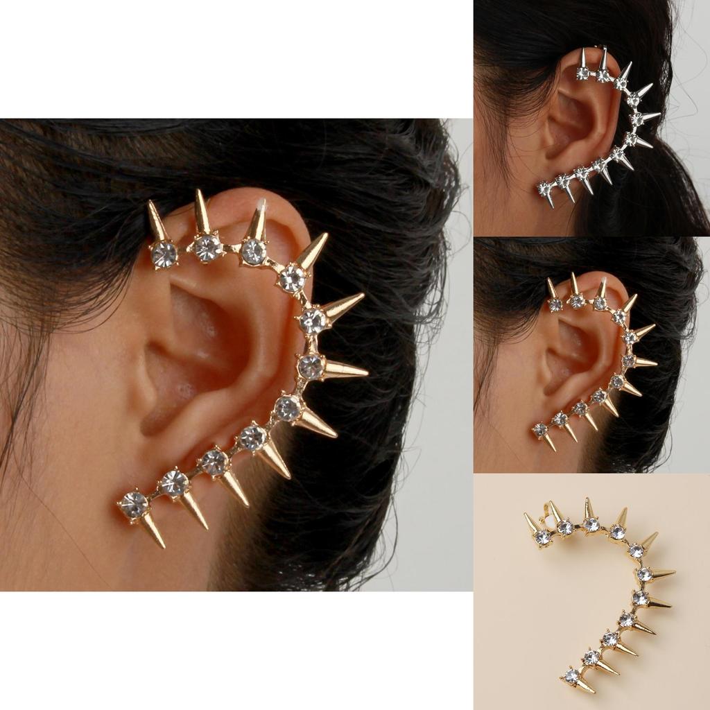 Fashion Alloy Ear Climber With Geometric And Rivet Design For Stylish Women And Gifts
