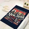 1Pc New York City Skyline Design Rug, Office Carpet Indoor Outdoor Doormat, Non-Slip Soft, Living Room, Christmas Halloween Gift M929138