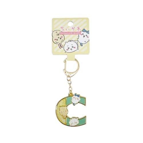 Chiikawa Alphabet Initial C Metal Keychain Bag Charm Toman Toys Character Goods