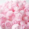 100Pcs 3.5cm Artificial Flower Foam PE Rose Heads DIY Valentine's Day Roses Wedding Candy Box Decoration
