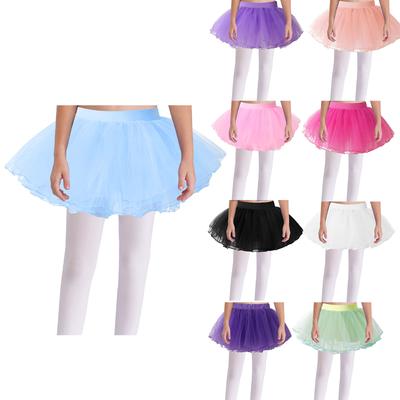 Kinder Mädchen Tüll Tutu Petticoat Kurz Unter Rock Klassische Vier Schichten Ballett Tanz Rock Dancewear Dress Up Kleidung
