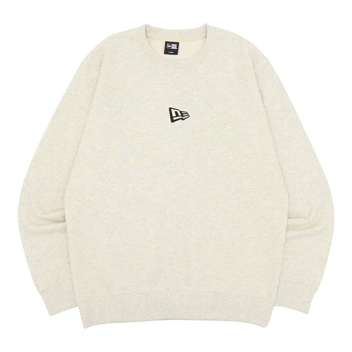 

New Era Flag Logo Mini Solid 14324653 13755318 Sweatshirt, Fleece, Color, Black, Oatmeal,