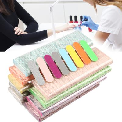 100 Pezzi Lime per Unghie Bifacciali Multifunzionali Strumenti per la Cura delle Unghie Manicure Buffer per Nail Art Lucidatura e Levigatura Pelle Morta