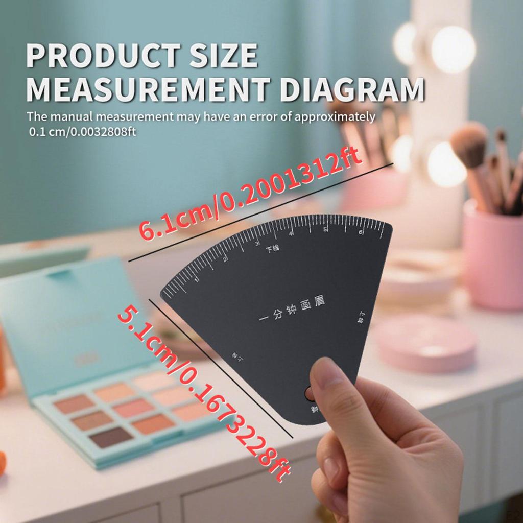 Portable Eyebrow Stencil Shaping Tool Reusable Easy to Use Pocket Sized Black Accessories Makeup