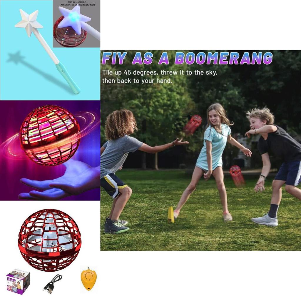 Bola Spinner Voadora Pro Controlada por Mão Brinquedo Bumerangue Mini Drone OVNI Presente