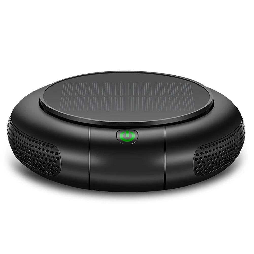 Solar Car Air Purifier Usb Oxygen Cleaner Negative Ion 1200Mah HEPA Filter PM2.5 Smoke Remover Interior Air Fresh Car Supplies