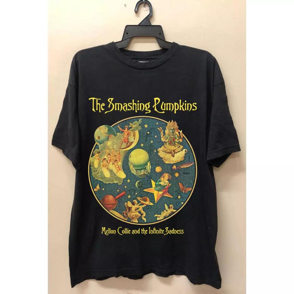 Vintage 1996 The Smashing Pumpkins Band Turné T-skjorte Grafisk Kortermet Skjorte Unisex Menn Kvinner Sommer