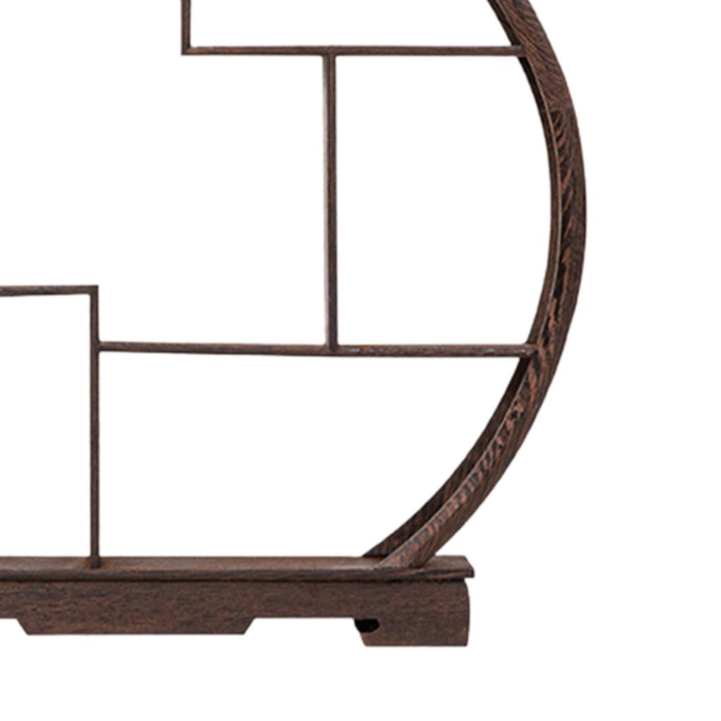 Wooden Display Stand Teapot Stand Showcase Decorative Crafts Display Rack for Office Living Room Desktop Cabinets Antique Store