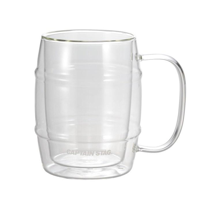 CAPTAIN STAG Double Wall Glass Mug 1,000ml UW-2032 Clear