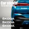 4Pcs 3D Reflective Logo Car Body Trunk Badge Rearview Mirror PVC Sticker for Octavia 3 2 A5 Kodiaq Rapid Karoq Yeti Fabia