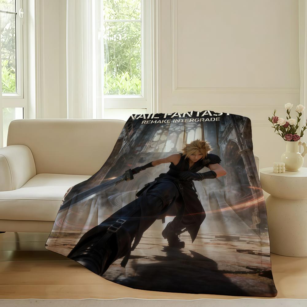 

Adventure games F Final Fantasy Blanket For Sofa Office Bed Plane Travel Sleep Read Relax Camping Soft And Warm 75x90cm