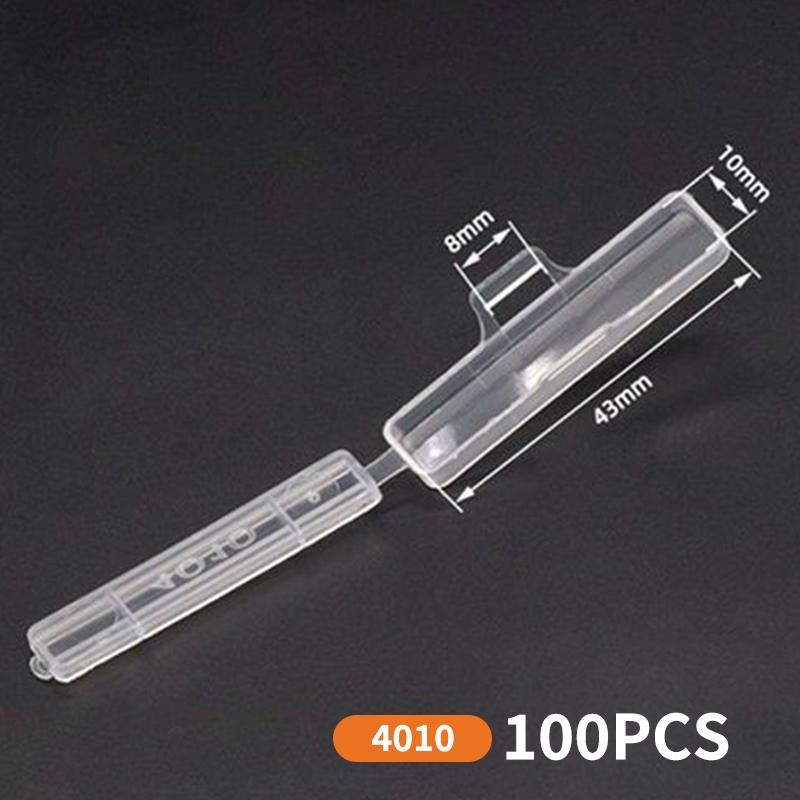100Pcs Cable Label Tag Box Transparent Plastic Cable Tie Marker Wire Sign Name Holder Display Identification Seal Case