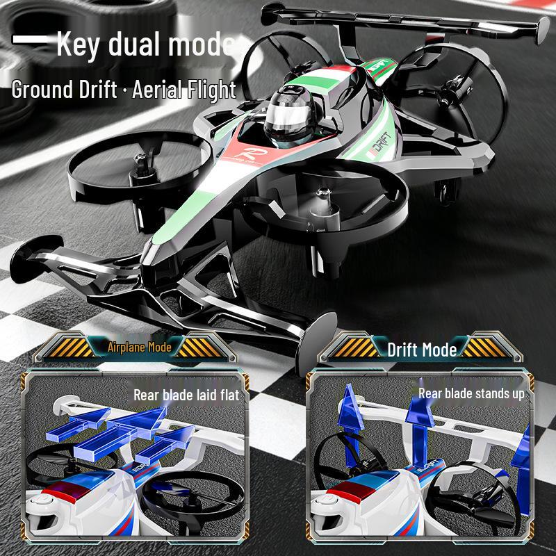 CrossH31 Dual-Mode Land-Air Drone: Remote Control Quadcopter & Stunt Drift Aircraft
