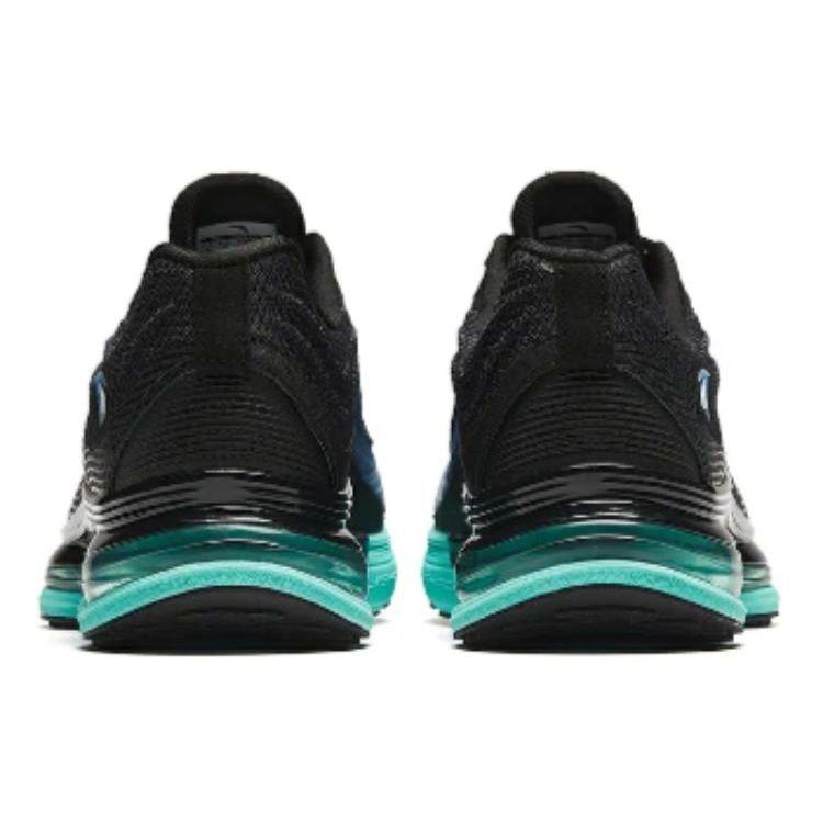 Anta Round Toe Lace-Up Breathable Comfortable Versatile Shock Absorbing Wear-Resistant Low-Top Running Shoes Men Sneaker Green Black 112415501-4